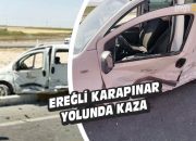 Ereğli Karapınar yolunda kaza