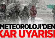 Meteorolojiden kar uyarısı
